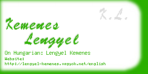 kemenes lengyel business card